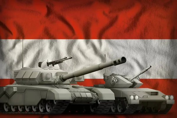 Tanks Oostenrijkse Vlag Achtergrond Oostenrijk Tank Krachten Concept Illustratie — Stockfoto