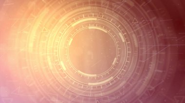 Hareket eden ui veya hud dairelerinin canlı siber soyut arkaplanı, bu kavram - soyut 3D görüntüleme