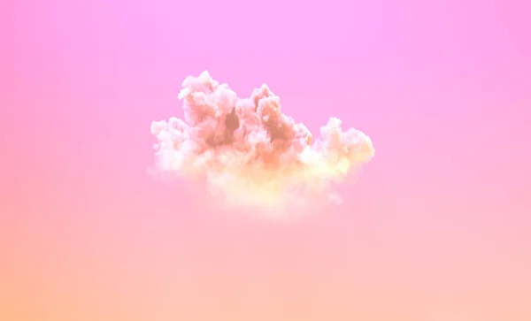 Solo Rosa Puesta Del Sol Gran Cúmulo Nube Concepto Naturaleza —  Fotos de Stock