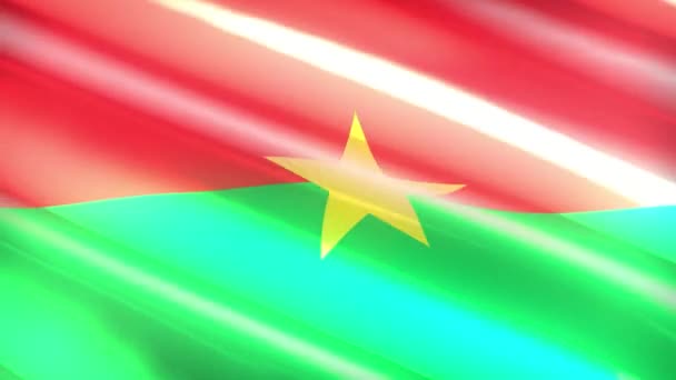 Burkina Faso Vakantie Vlag Lus Animatie — Stockvideo