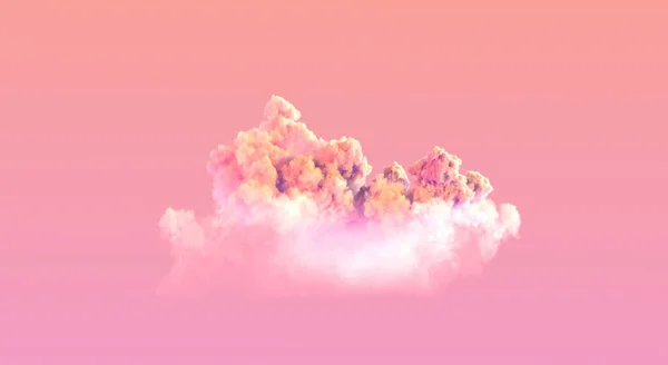 Een Roze Zonsondergang Enorme Cumulus Digitale Aard Weergave — Stockfoto