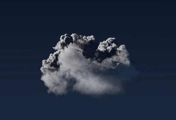 Alone Huge Night Cumulus Nature Rendering — Stock Photo, Image