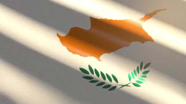 Chipre Bandera Brillante Animación Bucle — Vídeos de Stock