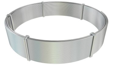 alüminyum tel skein - izole konsept endüstriyel 3D illüstrasyon