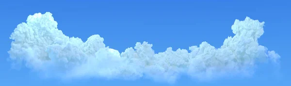 Panorama Huge Blue Cumulus Isolated Concept Nature Illustration — Stock Photo, Image