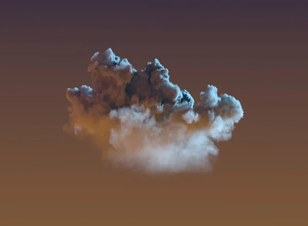 单个巨大的夜间积雨云 Cg自然3D插图 — 图库照片