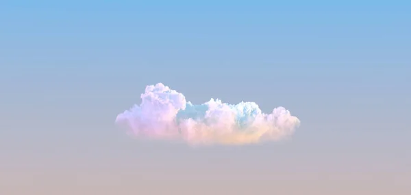 Sevimli Yalnız Gün Doğumu Kümülüs Bulut Doğa Boyutlu Görüntüleme — Stok fotoğraf