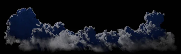 panorama of night clouds isolated - concept nature 3D rendering