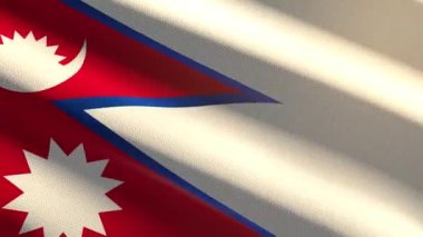 Nepal parlak bayrağı - döngü animasyonu