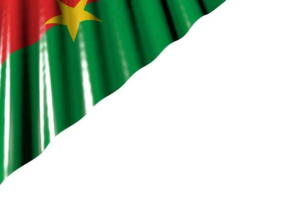 Hermosa Bandera Brillante Burkina Faso Con Grandes Pliegues Yacía Esquina — Foto de Stock