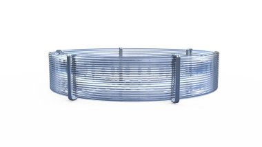 yuvarlak plastik boru makarası - izole edilmiş cgi endüstriyel illüstrasyon