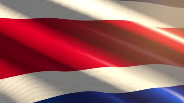 Bandeira Brilhante Costa Rica Animação Loop — Vídeo de Stock