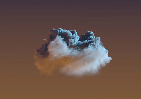 Pojedyncza Ogromna Nocna Chmura Cumulus Cyfrowa Natura Renderowanie — Zdjęcie stockowe