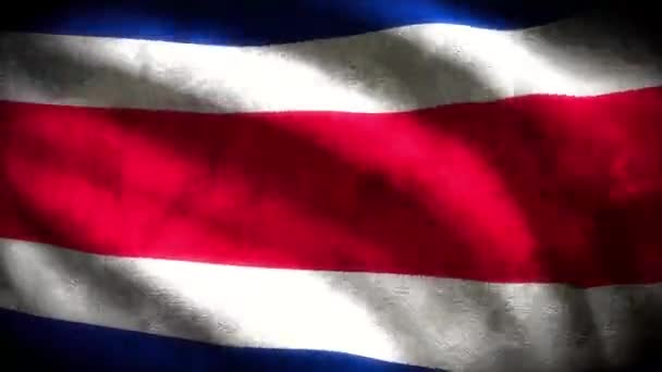 Costa Rica Grungy Zászló Hurok — Stock videók