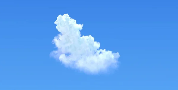 Ein Kumulus Auf Blauem Himmel Isoliert Cgi Nature Rendering — Stockfoto
