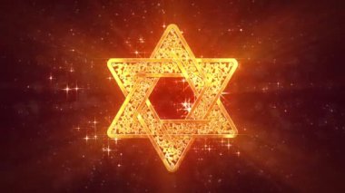 Dekoratif ışıklandırma David yıldızı - İsrail geleneksel sembolü