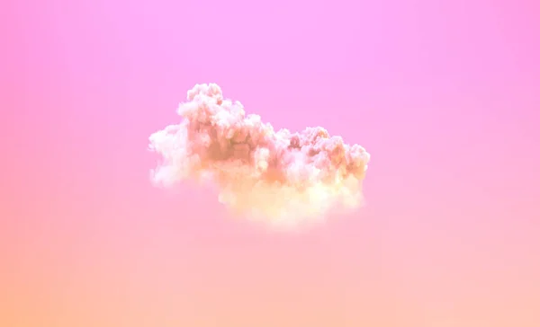 Один Розовый Восход Большой Кучевой Природа Рендеринг — стоковое фото