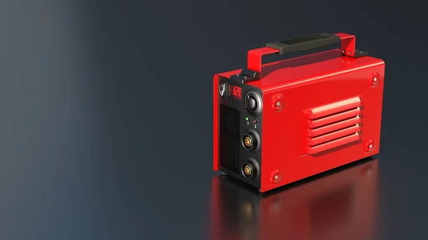red inverter weld tool, fictive industrial 3D illustration