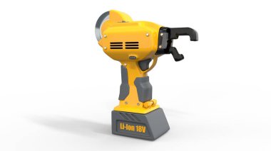 elektrikli demir çubuk tel kademe aracı - izole edilmiş endüstriyel 3D illüstrasyon