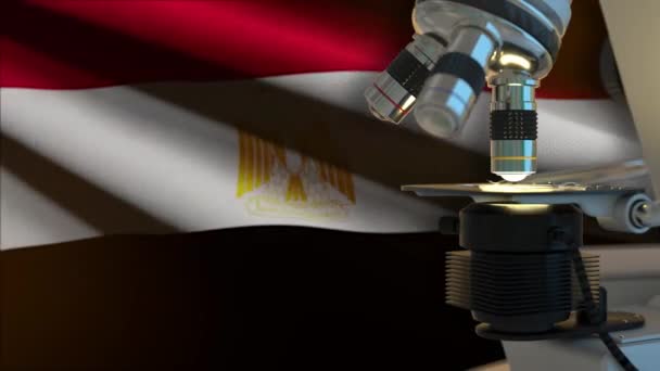 Egito Conceito Ciência Com Bandeira — Vídeo de Stock