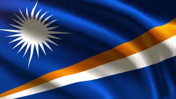 Marshall Islands Slavnostní Vlajka Smyčka Animace — Stock video
