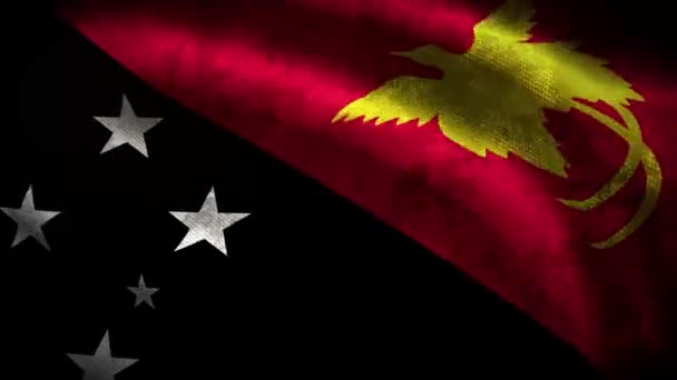 巴布亚新几内亚Grunge标志 循环动画 — 图库视频影像