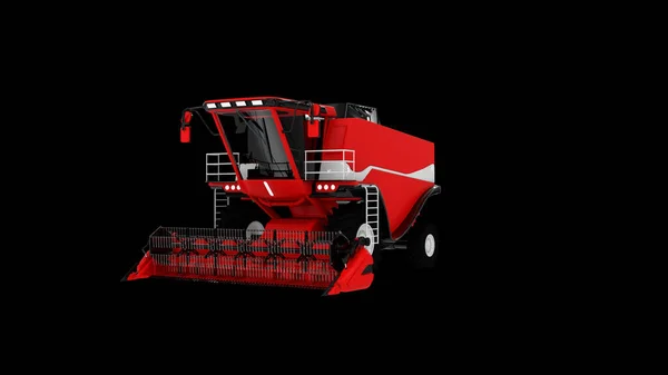 Industrial Illustration Combine Harvester Dark Background — Stock Photo, Image