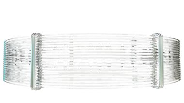 yuvarlak plastik boru bobini - izole edilmiş konsept endüstriyel 3D illüstrasyon