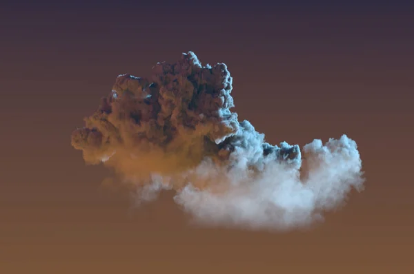 Alone Huge Night Cloud Digital Nature Illustration — Foto de Stock