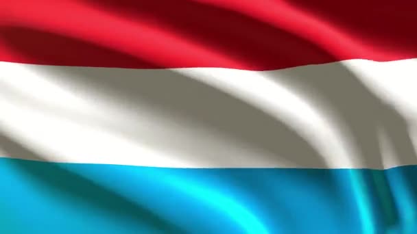 Luxemburgi Ünnepi Zászló Loop Animáció — Stock videók