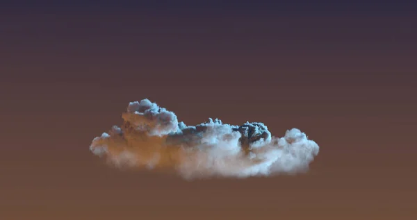 Lone Big Night Cumulus Cloud Digital Nature Rendering — Foto de Stock