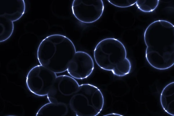 Művészi Modern Kék Sok Bio Monadiform Digitálisan Készített Háttér Textúra — Stock Fotó