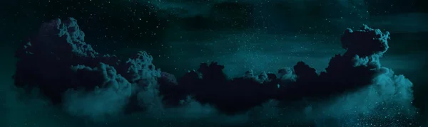 夜の雲のパノラマ Cgi性質3Dレンダリング — ストック写真