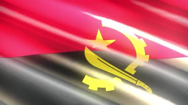 Angola Dovolená Vlajka Smyčka Animace — Stock video