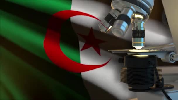 Algeria Science Concept Flag — Stock Video