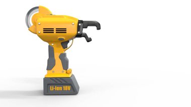 elektrikli demir çubuk tel kademe aracı - izole dijital endüstriyel 3D illüstrasyon