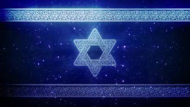 İsrail bayrağını Magen David ile aydınlatmak - yaratıcı arkaplan