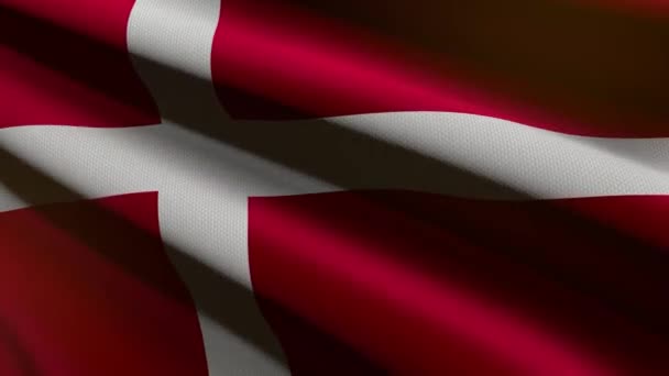 Drapeau Danemark Animation Boucle — Video