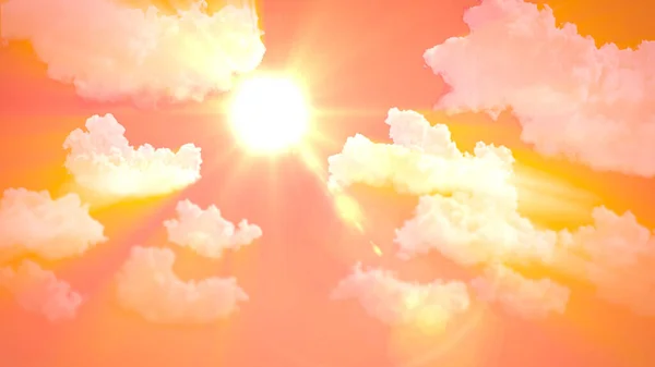 Słodkie Kolorowe Chmury Wschodzie Słońca Tło Cgi Abstrakcyjne Renderowanie — Zdjęcie stockowe