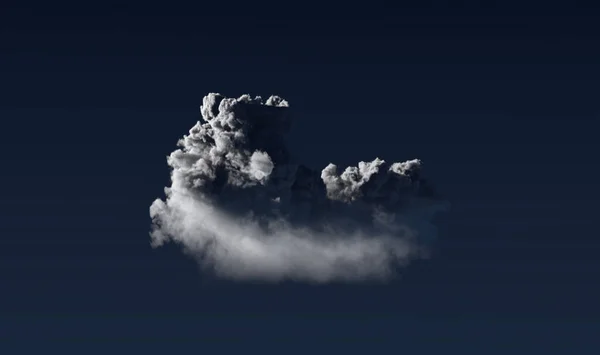 一个巨大的夜间积雨云 Cgi自然3D渲染 — 图库照片