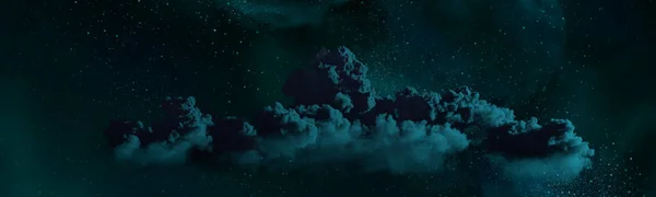 Cute Panoramic Clouds Night Background Concept Nature Illustration — Stock Photo, Image