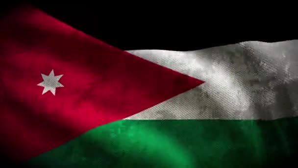 Bandeira Grunge Jordânia Animação Loop — Vídeo de Stock