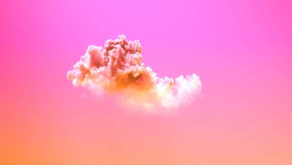 Seul Lever Soleil Rose Grand Nuage Cgi Nature Illustration — Photo