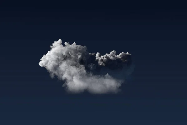 孤独的大黑夜积云 自然3D渲染 — 图库照片