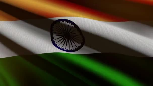 India Zászló Loop Animáció — Stock videók