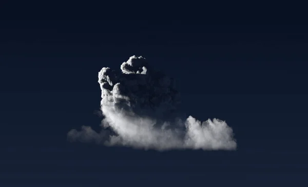 Single Large Night Cumulus Nature Rendering — Zdjęcie stockowe