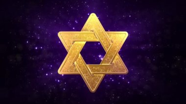 decorative glowing shield of david - Israel traditional symbol