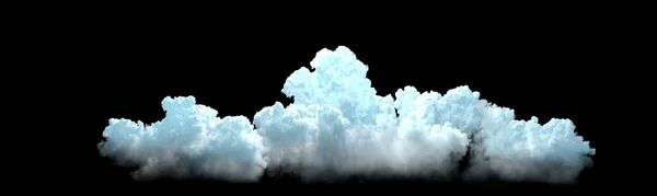 Big Panorama Cumulus Background Black Isolated Nature Illustration — Stockfoto