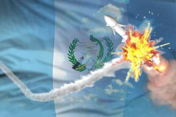 Guatemala Onderschepte Supersonische Kernkop Moderne Antiraket Vernietigt Vijandelijke Raket Concept — Stockfoto