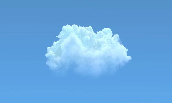 蓝天上的一个积雨云隔离 自然3D图解 — 图库照片
